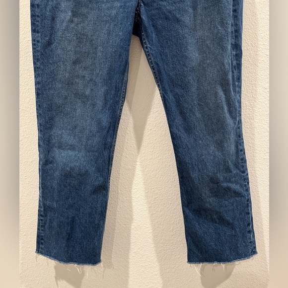 GRLFRND Tatum Mid-Rise Micro Bootcut Only Lies Cropped Cotton Blue Jeans Size 30 - Picture 12 of 16